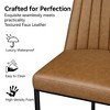 Dyonery 25.6" Counter Height Bar Stools with Padded Back, Faux Leather Upholstery - 3 of 4