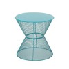 PAGED Iron Outdoor Side Table,17.75 inch Modern Patio End Tables for Backyard,Pool, Indoor Companion,Durable and Rustproof,Teal - 4 of 4