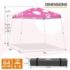 EAGLE PEAK Slant Leg Pop-up Canopy Tent Easy One Person Setup Instant Outdoor Beach Canopy Folding Portable Sports Shelter - 3 of 4