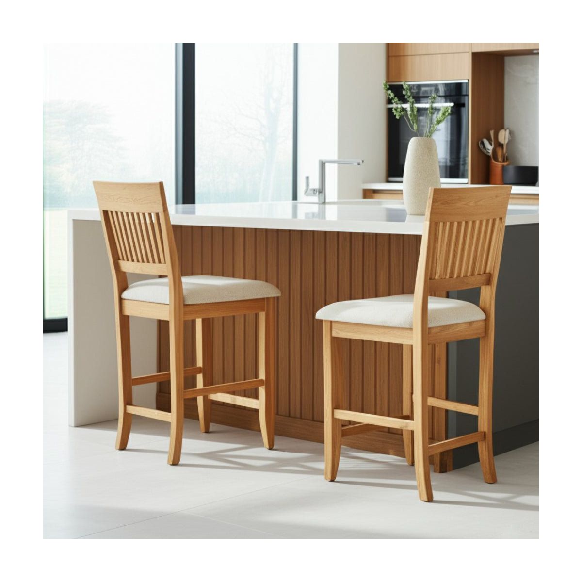 Aspen Pub Chairs, Antique Natural (Set of 2) - thumbnail 2