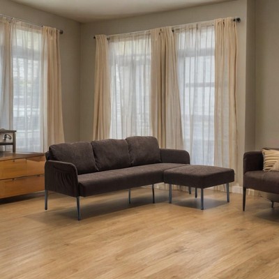 CAVINAS Comfy Sofa Upholstered Fabric Small Couches for Bedroom, Apartment, Living Room