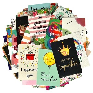 Wrapables Motivational Quote Cards, Inspirational Encouragement Affirmation Cards (72pcs) - 1 of 4