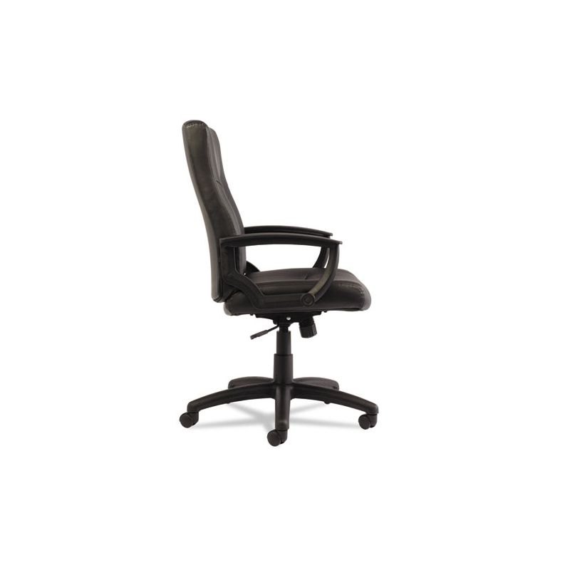 Alera Alera YR Series Executive High-Back Swivel/Tilt Bonded Leather Chair, Supports 275 lb, 17.71" to 21.65" Seat Height, Black, 2 of 6