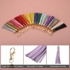 Unique Bargains PU Leather Keychain with Lobster Swivel Crafts Tassels 18 Pcs - 4 of 4