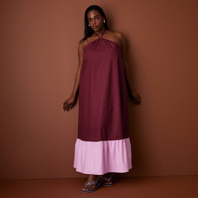 target red maxi dress Nellie Polka Dot sleeve maxi dress features side pockets Rosie Assoulin x Target launches