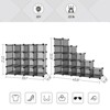 Shoe Rack, 16 Cube Plastic Shoe Rack, Entryway Storage Cabinet, Space-Saving Design, Grey - 3 of 4
