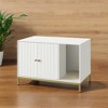 Litter Box Enclosure, Modern Cat Litter Box Furniture Hidden, with Scratching Mat, Cat House, Side End Table, 31.5 x 19.7 x 21.7 Inches - 2 of 4