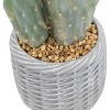42" Artificial Cactus Plant – Realistic Large Potted Cactus, Low Maintenance, Indoor Outdoor Decorative Greenery for Home, Office, Garden - 4 of 4