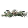Northlight Frosted Long Needle Pine and Berries Christmas Triple Candle Holder - 24" - 2 of 4