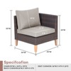 Gymojoy 1 Piece Patio Furniture Set All-Weather Outdoor Wicker Sectional Sofa - 2 of 3