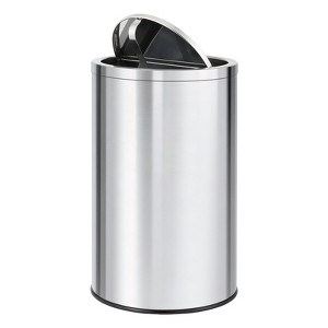 Stainless Steel Trash Can, Kitchen Garbage Can with Flipping Lid & Removable Inner Bucket, Large Rubbish Bin Waste Container - 1 of 4