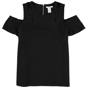 bar III Womens Cutout Off the Shoulder Blouse, Black, XX-Small - 1 of 2
