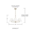 Capital Lighting Parson 4 - Light Chandelier in  Matte Brass - 3 of 4