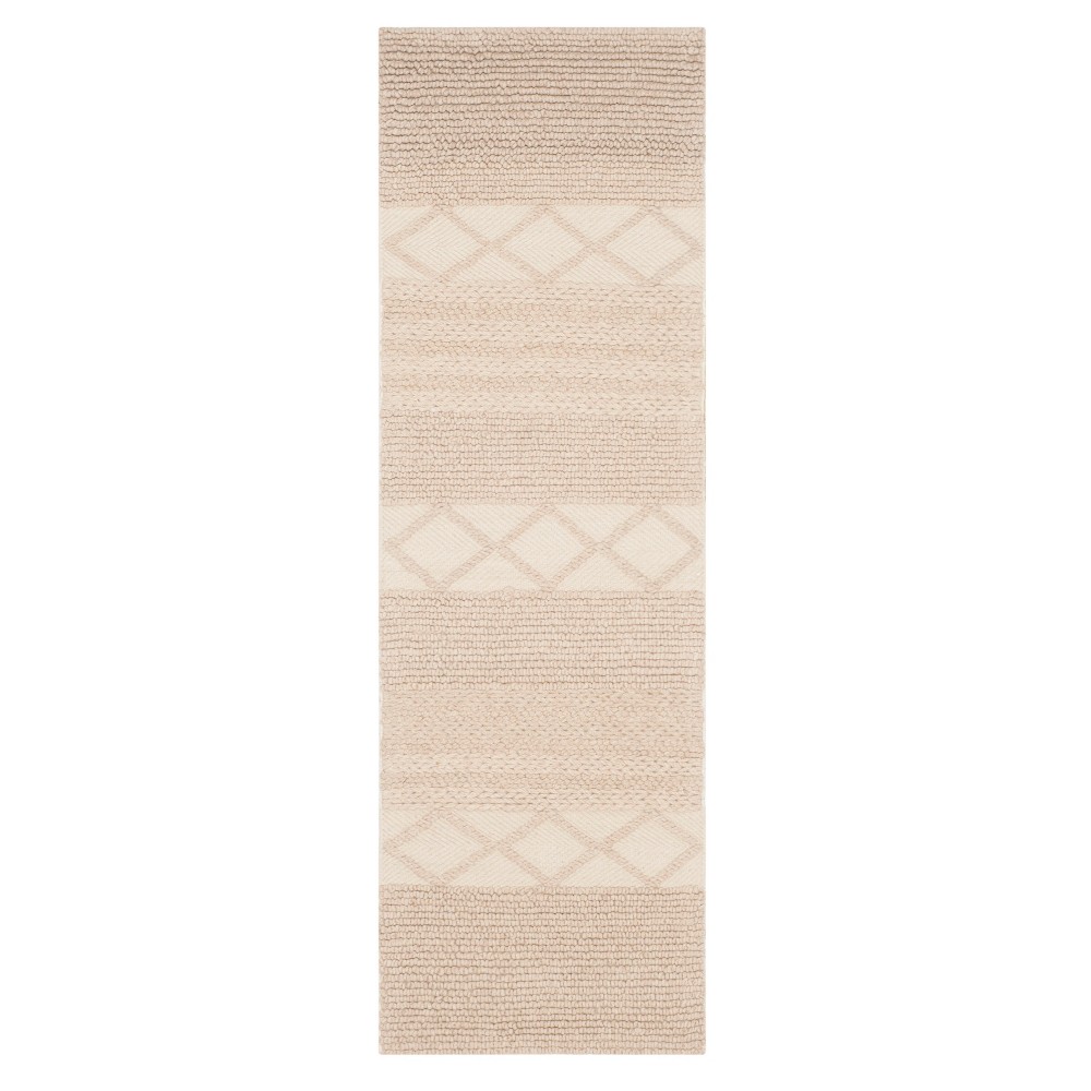 2'3inx8' Runner Beige Geometric Woven - Safavieh