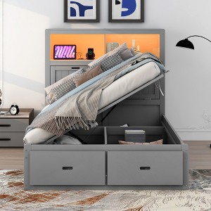 Dolonm Wood Platform Bed - 1 of 4