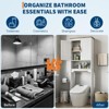 66''H Over The Toilet Storage Cabinet, Bathroom Shelf Over Toilet, Bathroom Storage Cabinet Organizer with Double Doors - 4 of 4