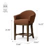 Maven Lane Isabella Counter Stool with Fabric Upholstery 26" - 2 of 4