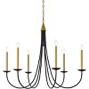 Elegant Lighting Cohen 42 inch pendant in black and brass - 3 of 4