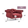 Transitional Upholstered Flared Armchair with Comfortable Seating and Easy Assembly for Living Room - 2 of 4