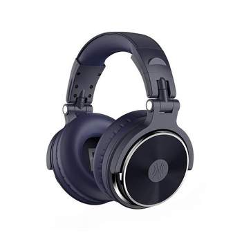OneOdio Pro 10 Over Ear Headset Wired Studio DJ 50mm Neodymium Driver Gamer Music Sharing Headphones with Padded Ear Cups & In Line Microphone, Blue