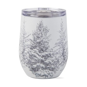 tagltd Winter Sketches Tree Stainless Steel Stemless Wine Glass Plastic Lid With Silicone Gasket 8Hrs Cold 6Hrs Hot Christmas Xmas - 1 of 2
