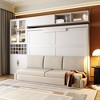 Queen Size Murphy Bed with Sofa and Shelves - 2 of 4