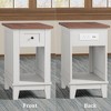 Jojoka Narrow Side Table with Charging Station, Small Farmhouse End Tables with Darwer and Shelf, Sofa Table, Nightstand for Living Room, Bedroom - 4 of 4