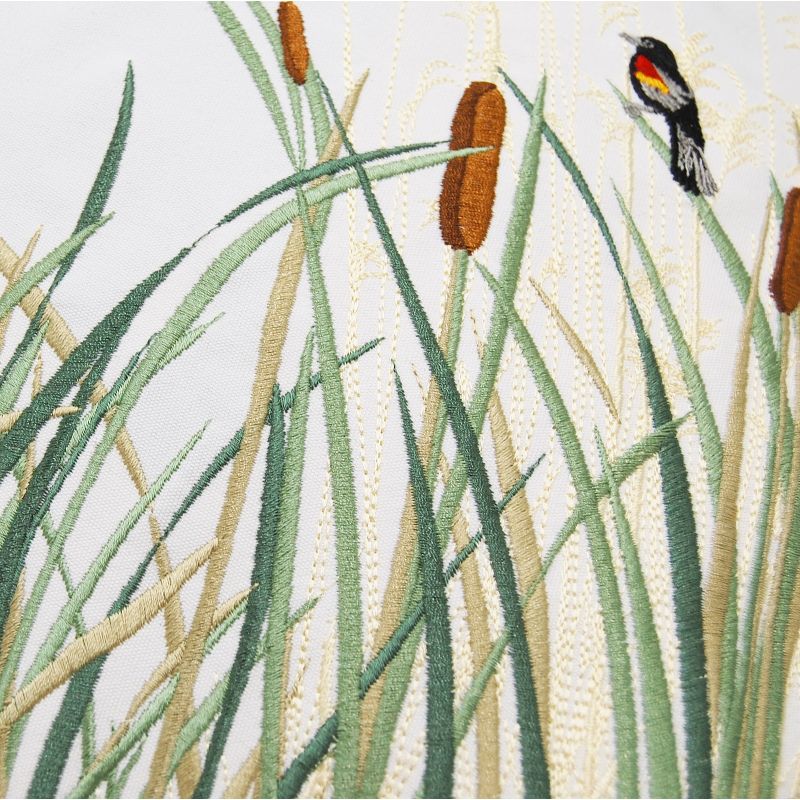 RightSide Designs Cattails & Red Winged Blackbird Indoor / Outdoor Throw Pillow, 2 of 6