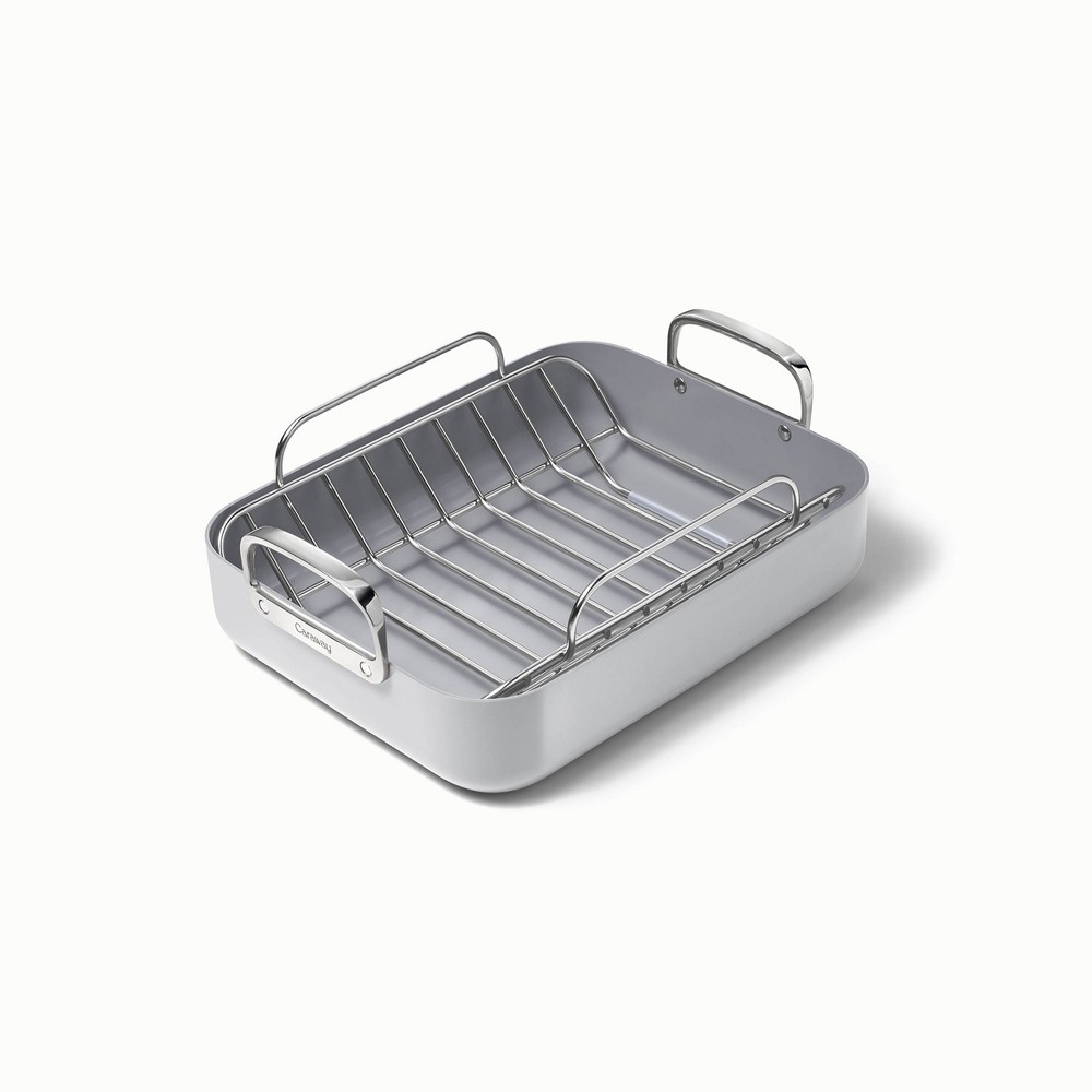 Caraway Home 12.6" Nonstick Square Braiser Gray: Caraway Cookware, Silicone Polyester, Hand Wash, Gas & Induction Compatible