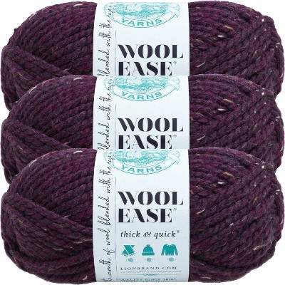 3 Pack) Lion Brand Wool-ease Thick & Quick Yarn - Slate : Target