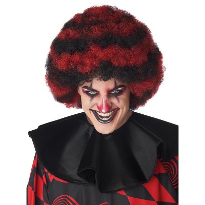 California Costumes Spiral Clown Wig black red Standard Target