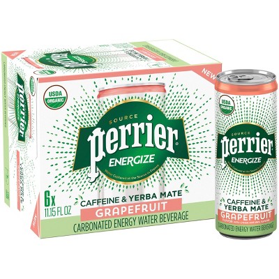 Perrier ENERGIZE Grapefruit Flavored Carbonated Energy Beverage - 6pk/11.15 fl oz Cans