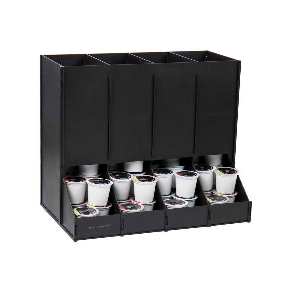 Mind Reader 4-Compartment Single-Serve Coffee Pod Dispenser 120 Pod Capacity Black