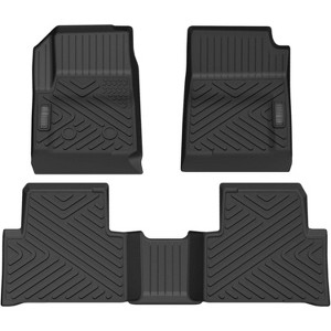 All-Weather Floor Mats for 2015–2025 Chevy Colorado/Equinox/Canyon, Odorless Floor Liners for 1st & 2nd Row, Compatible with Crew Cab Models - 1 of 4
