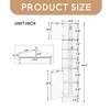 67"Tall Narrow Corner Cabinet for Bathroom, Multi-Functional Storage Cabinet with Doors and Shelves - Leovsnove - 3 of 4