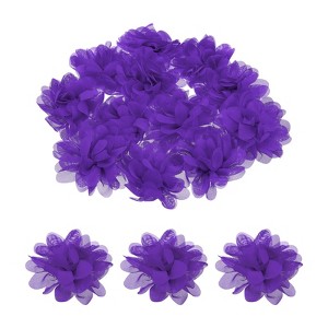 Unique Bargains Durable Versatile Chiffon  Artificial Flowers for Graduation Headbands 12 Pcs - 1 of 4