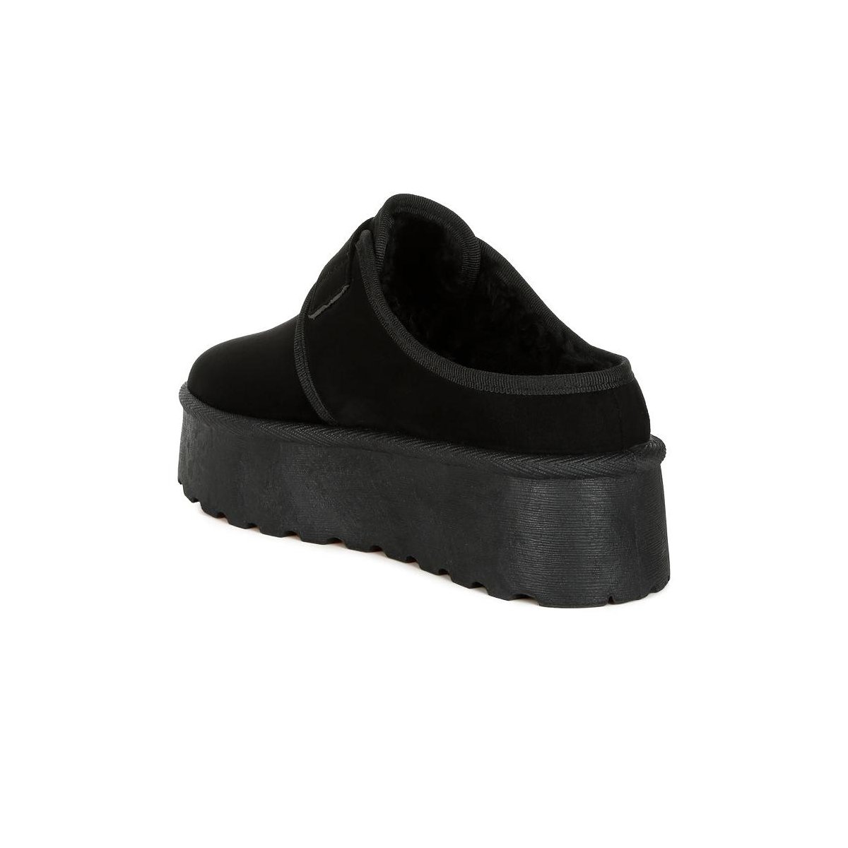Обувь London Rag Womens Mayfield Buckle Strap Fur Platform Classic Slip-On 8 — фото 3