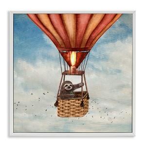 Stupell Industries Sloth in Hot Air Balloon, 17" x 17" - 1 of 4