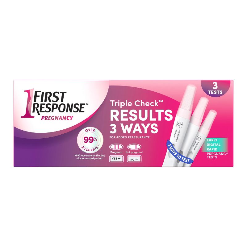First Response Triple Check Pregnancy Test Kit - 3ct, 3 of 9