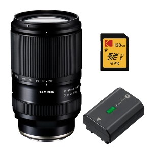 Tamron A074S 28 300mm F4 7.1 Di III VC VXD Zoom Black Lens and Battery Bundle - 1 of 4