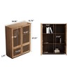 Gaoyangjiaju 47.51 Inch Wooden Storage Cabinet with Slatted Doors for Home - 2 of 4