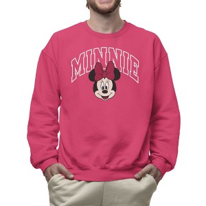 Disney Minnie Mouse Men's Collegiate Outline Sweatshirt : Target