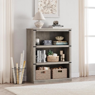 3/5 Tier Farmhouse Bookcase, Rustic Wooden Book Shelf with Storage, Bookshelves for Living Room, Bedroom