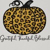 Rerun Island Women Grateful Thankful Blessed Animal Print Pumpkin Short Sleeve Graphic Cotton Baby Tee - 2 of 4