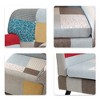 PAGED Modern Wood Accent Chair, Patchwork Arm Chair with Back, Reading Chair for Living Room, Bedroom - 3 of 4