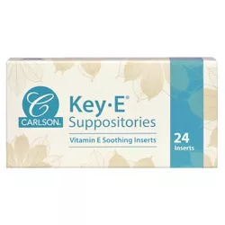 Carlson - Key-E Suppositories, 30 IU Vitamin E Suppository, Lubricates Dry Areas