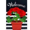 Briarwood Lane Spring Burlap House Flag 40x28 For Outdoor Potted Red Geraniums For Spring House Flag - 3 of 4