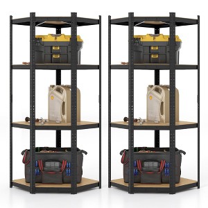 Tangkula 2PCS 4-Tier Adjustable Garage Storage Utility Rack Corner Shelving Unit for Warehouse - 1 of 4