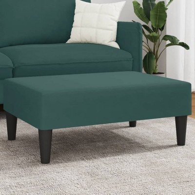 vidaXL Footstool Dark Green 30.3 in.x21.7 in.x12.2 in. Velvet