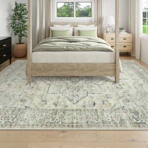 Lahome Boho Traditinal Area Rug for Bedroom Soft Non Slip Washable Living Dining Room Mat Indoor Office Carpet for Kitchen Nursery Bedroom - 1 of 3